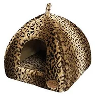 Legowiska dla psów - Nobby jamy prostokątny  Alanis, 40 x 40 x 35 cm, brązowy (leopard) - miniaturka - grafika 1