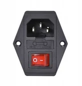 Filamenty i akcesoria do drukarek 3D - Gniazdo zasilania IEC320 C14 z bezpiecznikiem 10A - miniaturka - grafika 1