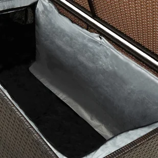 vidaXL Skrzynia ogrodowa z polirattanu, 100 x 50 x 50 cm, brązowa vidaXL - Pozostałe meble ogrodowe - miniaturka - grafika 2