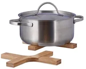 Podstawki pod garnki - Relaxdays podstawki podwójny zestaw składana, drewna bambusowego, do garnków, patelni, można wycierać na mokro, podkładka pod gorące naczynia szer. x Dł. 18 x 14 cm, naturalny 10022195 - miniaturka - grafika 1