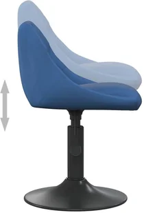vidaXL Lumarko Stołek barowy, niebieski, obity aksamitem 335320 - Taborety i hokery - miniaturka - grafika 6