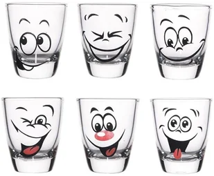 Kieliszek do wódki minki uśmiechy HUMOR 25ml 6szt - Kieliszki - miniaturka - grafika 2