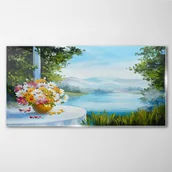 Obrazy i zdjęcia - PL Coloray Obraz Szklany krajobraz jezioro przyroda 120x60cm - miniaturka - grafika 1