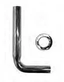 Spłuczki - Kerasan Retro Rura krótka do spłuczki chrom 757190 - miniaturka - grafika 1