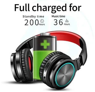 Picun B12 czarno-czerwone - Słuchawki - miniaturka - grafika 3