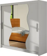Szafy - Biała Szafa przesuwna Begas - Szafa Sypialniana - miniaturka - grafika 1