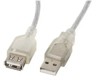 Lanberg PRZEDŁUŻACZ USB 2.0 AM-AF FERRYT TRANSPARENTNY 5M LANBERG CA-USBE-12CC-0050-TR - Kable komputerowe i do monitorów - miniaturka - grafika 2