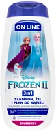 Kosmetyki kąpielowe dla dzieci - On Line Disney Żel pod prysznic 3w1 dla dzieci Frozen II - Blueberry 400ml - miniaturka - grafika 1