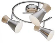 Lampy sufitowe - Globo Lighting Oświetlenie Reflektor sufitowy Nikiel matowy, 3-punktowe 54807-3 - miniaturka - grafika 1