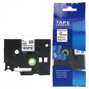 Brother strefadrukarek.pl Taśma TZe-NFX211 nylon mocny klej 6mm x 5m biała czarny nadruk - zamiennik| OSZCZĘDZAJ DO 80% - ZADZWOŃ! 730811399 PROMOCJA! TZE-NFX211 - Taśmy do drukarek barwiące - miniaturka - grafika 3