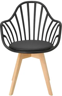 Intesi Krzesło Sirena z podłokietnikami czarne - Krzesła - miniaturka - grafika 10