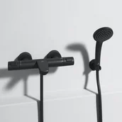 Baterie wannowe i prysznicowe - Ideal Standard Ceratherm T25 Bateria wannowa termostatyczna ścienna czarny mat A7544XG - miniaturka - grafika 1