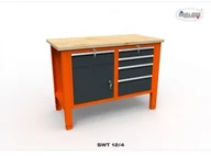 Stoły warsztatowe - Malow Stół narzędziowy SWT 12/04 "DWÓJKA" do warsztatu blat drewniany SWT12/04 - miniaturka - grafika 1