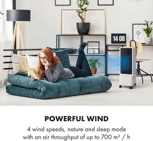 Klarstein Klarstein Maxflow Smart, chłodnica powietrza 3 w 1, wentylator, nawilżacz powietrza, 5 l, Wi-Fi, pilot zdalnego sterowania, 2x pakiet lodowy HTR8-Maxflow W - Klimatory - miniaturka - grafika 7