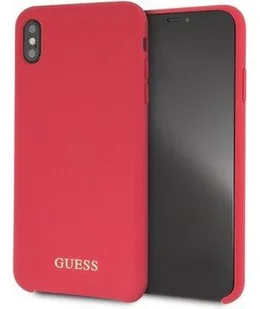 Guess Hard Case do iPhone XS Max czerwony/Silicone GUHCI65LSGLRE - Etui i futerały do telefonów - miniaturka - grafika 2