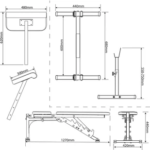 K-SPORT Zestaw STOJAKI TRENINGOWE + ŁAWKA + MODLITEWNIK KSSL103 - Ławki treningowe - miniaturka - grafika 5