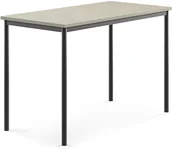 Meble do szkół i przedszkoli - AJ Produkty Stół SONITUS, 1400x700x900 mm, jasno szare linoleum, antracyt - miniaturka - grafika 1