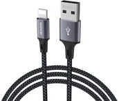 Kable USB - Proda Proda Azeada kabel przewód do szybkiego ładowania USB - Lightning 3 A Power Delivery 1m szary (PD-B52i) PD-B52i - miniaturka - grafika 1