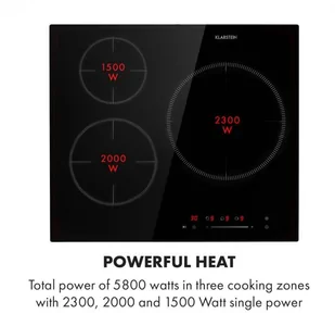 Płyta elektryczna do zabudowy Klarstein Delicatessa 3 - Płyty elektryczne do zabudowy - miniaturka - grafika 4