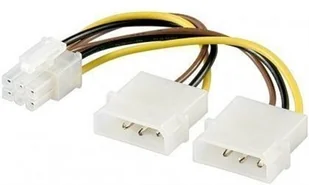 No Name Sieciowy adapter 2 X 5,25" prąd > PCI Express 4040849513602 - Kable komputerowe i do monitorów - miniaturka - grafika 2