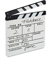 Dekoracje domu - Relaxdays film klapa z drewna, klapa reżysera, klapa clap per Board, scenę, do zapisania, Hollywood dekoracyjna, HB 26 x 30 cm, biały 10021347 - miniaturka - grafika 1