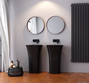 Besco Assos umywalka wolnostojąca czarna 41x52x85 #UMD-A-CZARNA | - Umywalki - miniaturka - grafika 3