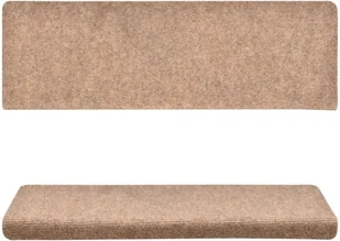 vidaXL Nakładki na schody, 15 szt., igłowane, 65x25 cm, brązowe - Dywany - miniaturka - grafika 4