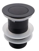 Korki do umywalek - Sea Horse SEA-HORSE Korek klik-klak mały do umywalki bez przelewu czarny mat mosiądz - miniaturka - grafika 1