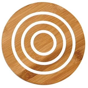 Ladelle Bambusowa Podstawka Classic Biaa Okga Ld-80053 20,0 Cm - Podstawki pod garnki - miniaturka - grafika 4