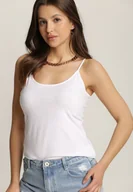 Koszulki i topy damskie - Biały Top Idaphishis - miniaturka - grafika 1