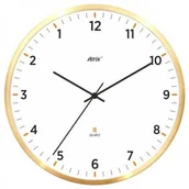 Zegary - Atrix Anty-zegar aluminiowy ścienny złoty AL5134AC - miniaturka - grafika 1
