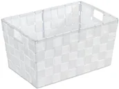 Kosze na śmieci - WENKO Koszyk WENKO Adria White, biały, 15x30x20 cm - miniaturka - grafika 1
