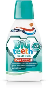 Aquafresh AQUAFRESH_Big Teeth Mouthwash płyn do płukania jamy ustnej dla dzieci Fruit 6-8 lat 300ml 5054563104342 - Płyny do płukania jamy ustnej - miniaturka - grafika 2