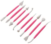 Kinder party - Premier Housewares Premier housewares 0806525 ciasto zestaw dekoracyjny, tworzywo sztuczne, biały/różowy, 8-częściowy zestaw 0806525 - miniaturka - grafika 1