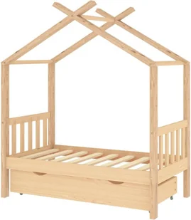 VidaXL Lumarko Rama łóżka dziecięcego z szufladą, sosnowa, 70x140 cm 322145 VidaXL - Łóżeczka i kojce - miniaturka - grafika 2