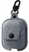 Akcesoria do słuchawek - Twelve South Airsnap Twill | Etui ochronne / osłona z klipsem zapobiegającym utracie do AirPods i bezprzewodowego ładowania do AirPods, mgiełka szare 12-1917 - miniaturka - grafika 1