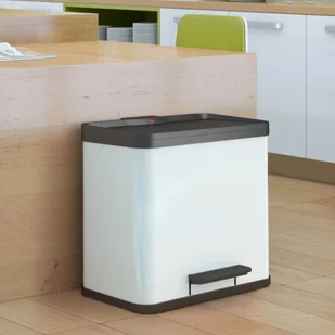 Hailo Kosz na śmieci z pedałem Oko Trio Plus, rozmiar L, 3x9 biały Werk (0633-230) - Kosze na śmieci - miniaturka - grafika 2