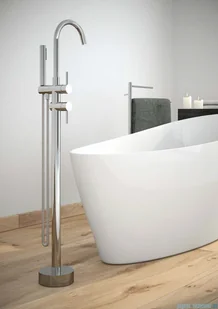 BESCO Illusion bateria wannowa wolnostojąca chrom BW-I-CH | - Baterie umywalkowe - miniaturka - grafika 3