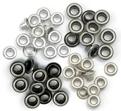 Scrapbooking - Eyelets We R Memory Keepers 18676010  Crop-A dile  eyelets, 4 odcieni po 15 sztuk, Cool Metal WER-ES-41584 - miniaturka - grafika 1