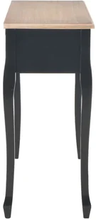 vidaXL Stolik konsolowy z 3 szufladami, czarny - Ławy i stoliki kawowe - miniaturka - grafika 4