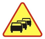 Wyposażenie miejsc publicznych - Znak ostrzegawczy A-33 Zator drogowy - miniaturka - grafika 1
