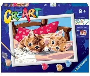 Ravensburger Malowanka CreArt Dwa słodkie kotki 28938 28938 - Zabawki kreatywne - miniaturka - grafika 2