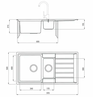 Deante Egeria ZPE 010A - Zlewozmywaki - miniaturka - grafika 3
