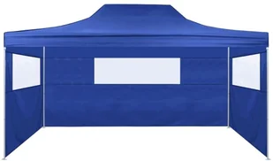 vidaXL Rozkładany namiot z 3 ściankami, 3 x 4,5 m, niebieski - Pawilony ogrodowe - miniaturka - grafika 11