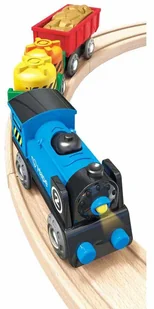 Edugro Hape Ciuchcia na baterie z wagonami towarowymi, E3720 E3720 - Pociągi dla dzieci - miniaturka - grafika 4
