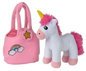 Maskotki i pluszaki - Simba 105560064 - Steffi Love Girls pluszowy jednorożec z kieszenią, z zapięciem na rzepy, jednorożec, 28 cm, od 3 lat 105560064 - miniaturka - grafika 1