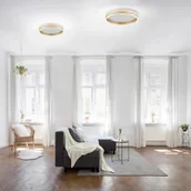 Systemy inteligentnych domów - Paul Neuhaus Inteligentna lampa sufitowa mosiężna 40 cm z pilotem - Ronith - miniaturka - grafika 1