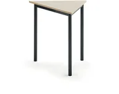 Meble do szkół i przedszkoli - AJ Produkty Biurko BORS TRIANGEL, 800x700x720 mm, brzoza laminat, antracyt - miniaturka - grafika 1