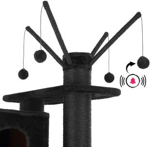 tectake Drapak dla kota Gismo - czarny 403328 - Drapaki dla kotów - miniaturka - grafika 8