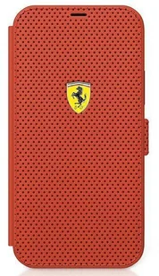 Ferrari FESPEFLBKP12SRE iPhone 12 mini 5,4" czerwony/red book On Track Perforated hurtel-67365-0 - Etui i futerały do telefonów - miniaturka - grafika 4